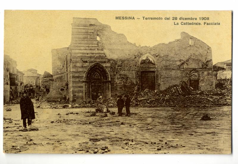 A3P11-a_1.jpg - Messina - Terremoto del 28 dicembre 1908. La Cattedrale. Facciata