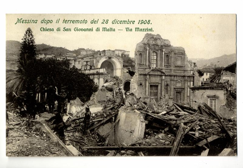 A3P26-d_1.jpg - Messina dopo il terremoto del 28 dicembre 1908. Chiesa di San Giovanni di Malta - Via Mazzini.
