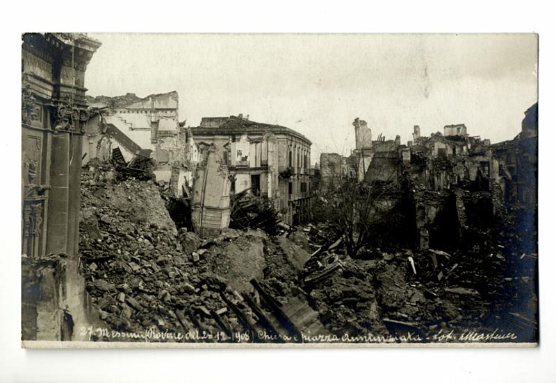 A3P37-e_1.jpg - 27. Messina (Rovine del 28-12-1908) Chiesa e piazza Annunziata - fot. L. Martinez