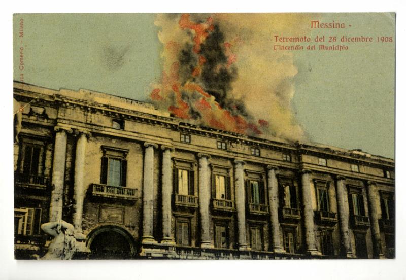A3P48-e_1.jpg - Messina - Terremoto del 28 dicembre 1908. L'Incendio del Municipio