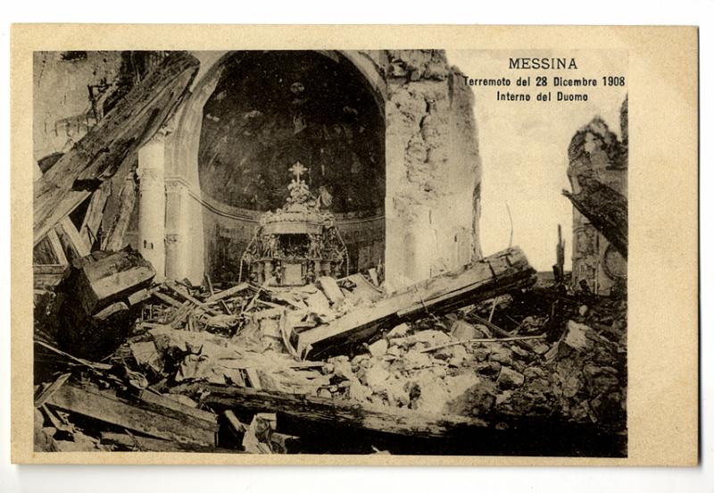 A3P8-e_1.jpg - Messina - Terremoto del 28 Dicembre 1908. Interno del Duomo