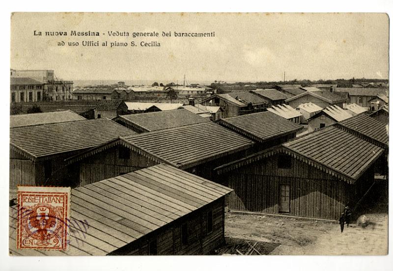 A3P53-f_1.jpg - La nuova Messina - Veduta generale dei baraccamenti ad uso Uffici al piano S. Cecilia