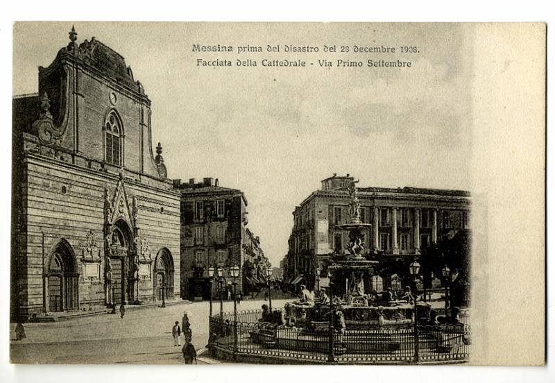 A3P2-b_1.jpg - Messina prima del disastro del 28 decembre 1908. Facciata della Cattedrale - Via Primo Settembre