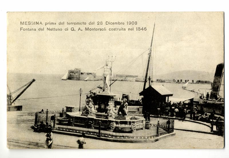 A3P3-a_1.jpg - Messina prima del terremoto del 28 del Dicembre 1908. Fontana del Nettuno di G.A.Montorsoli costruita nel 1546