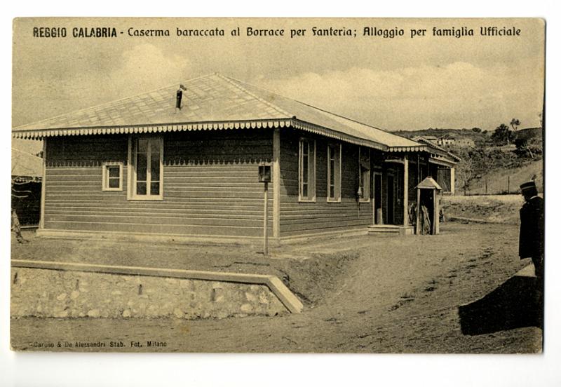A2P26-a_1.jpg - REGGIO CALABRIA - Caserma baraccata al Borrace per fanteria; Alloggio per famiglia Ufficiale Caruso & De Alessandri Stab. Fot. Milano